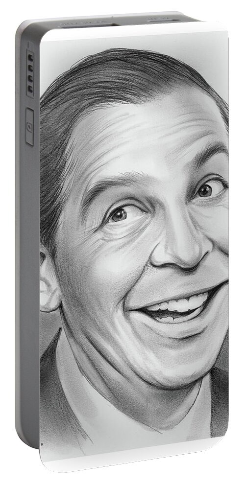 Milton Berle Portable Battery Charger featuring the drawing Uncle Miltie #1 by Greg Joens