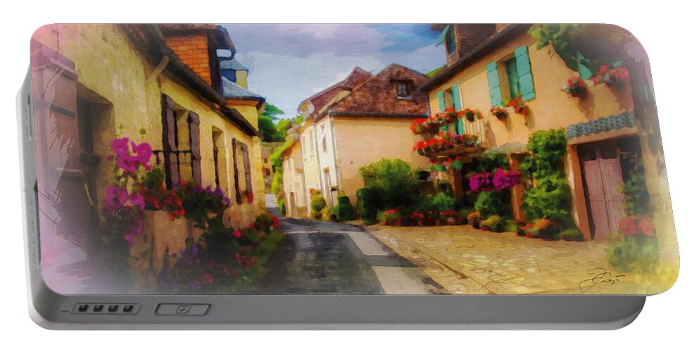 Village Portable Battery Charger featuring the digital art Village #1 by Jerzy Czyz