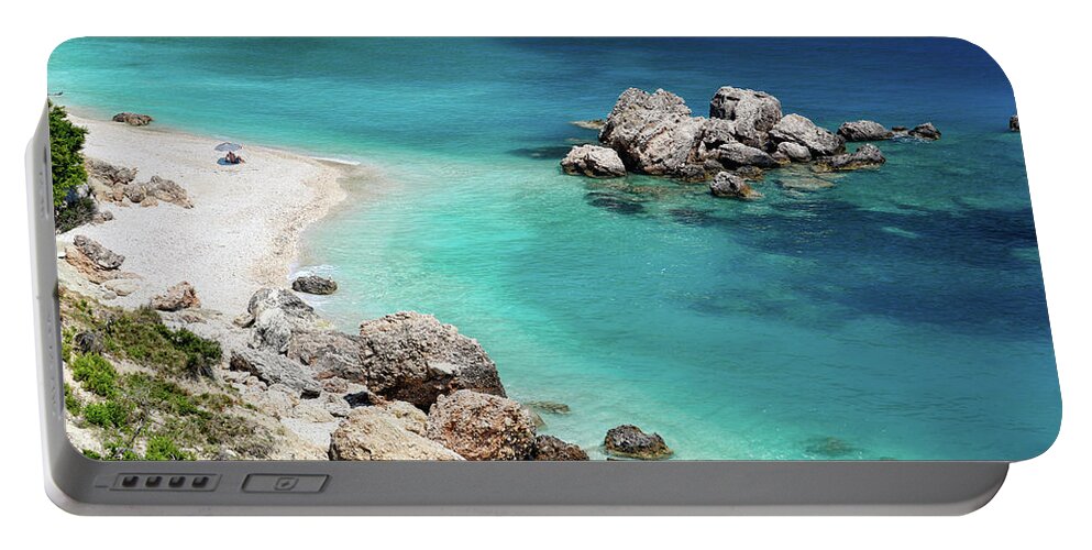 Vouti Portable Battery Charger featuring the photograph Vouti beach in Kefalonia, Greece #1 by Constantinos Iliopoulos