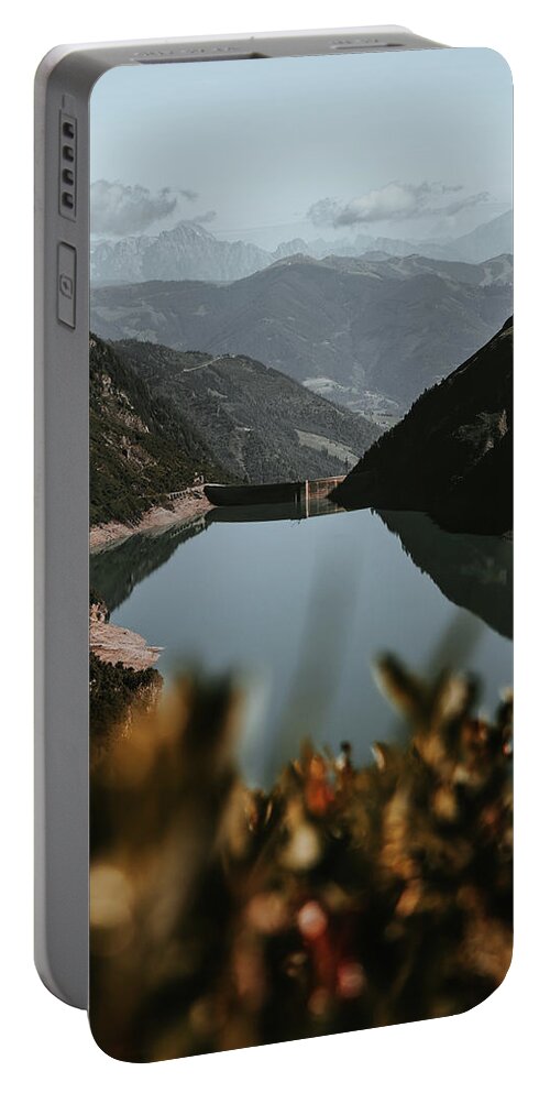 Adventure Portable Battery Charger featuring the photograph Wasserfallboden dam #1 by Vaclav Sonnek