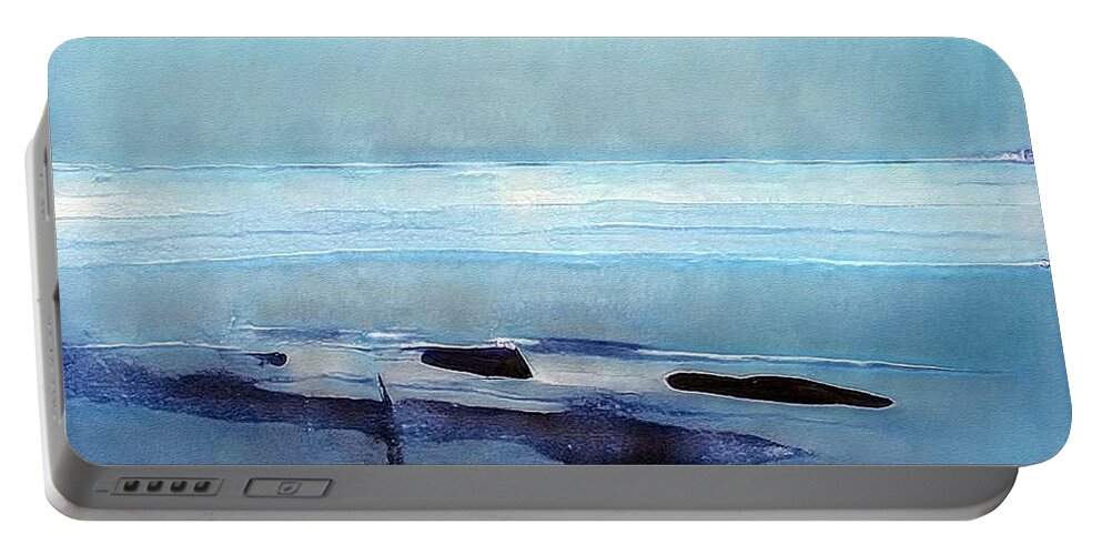 Winter Portable Battery Charger featuring the digital art Winter Landscape #1 by Wolfgang Schweizer
