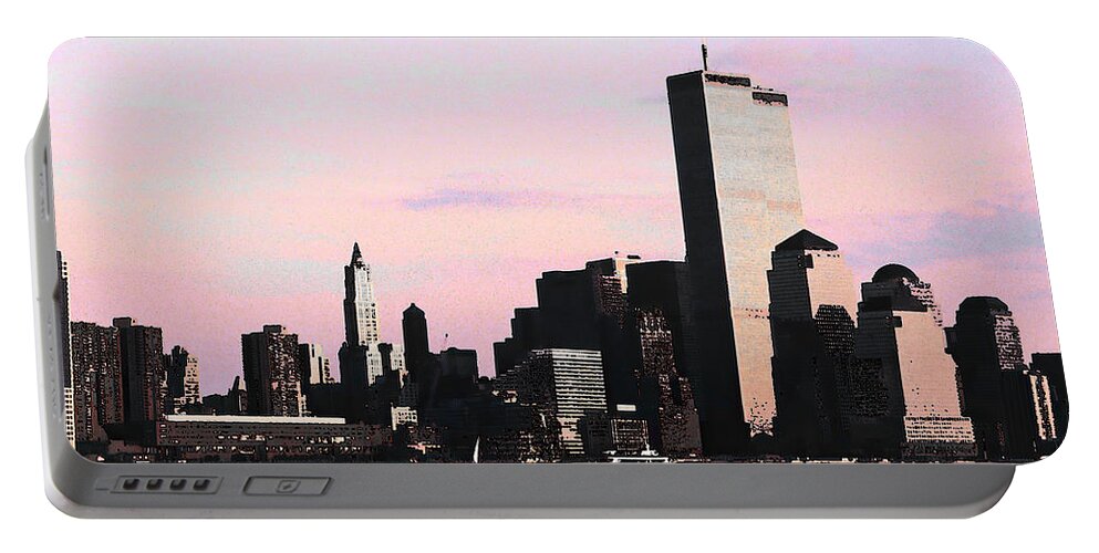 City Portable Battery Charger featuring the photograph World Trade Center, Lower Manhattan #1 by Carol Whaley Addassi