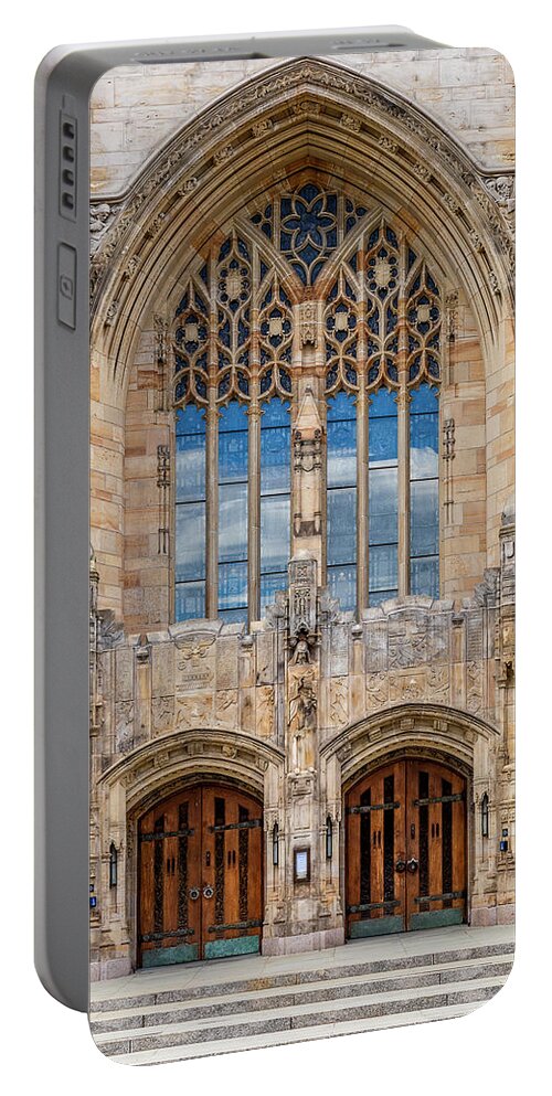 Yale Portable Battery Charger featuring the photograph Yale University Sterling Library II by Susan Candelario