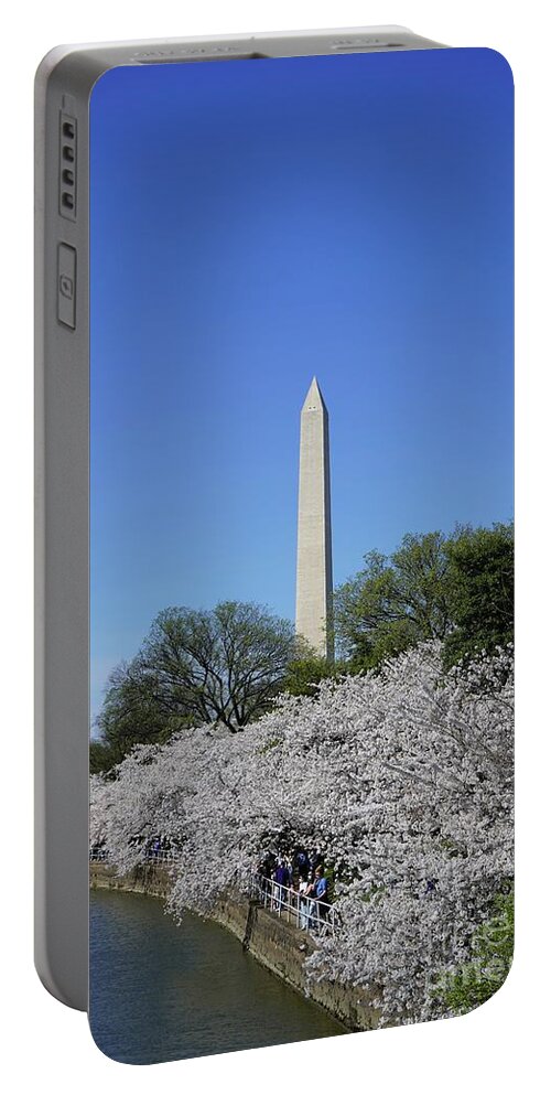  Portable Battery Charger featuring the photograph Cherry Blossoms Washington DC #10 by Annamaria Frost