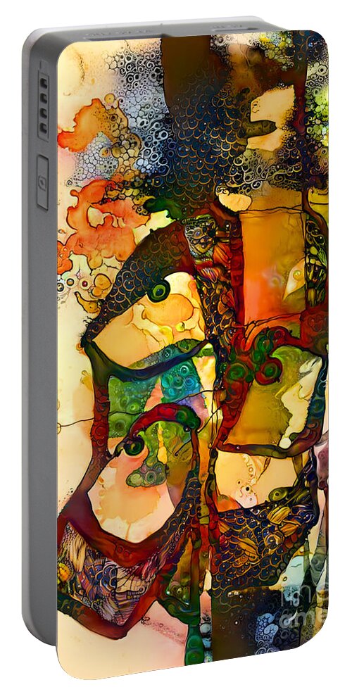 Contemporary Art Portable Battery Charger featuring the digital art 104 by Jeremiah Ray