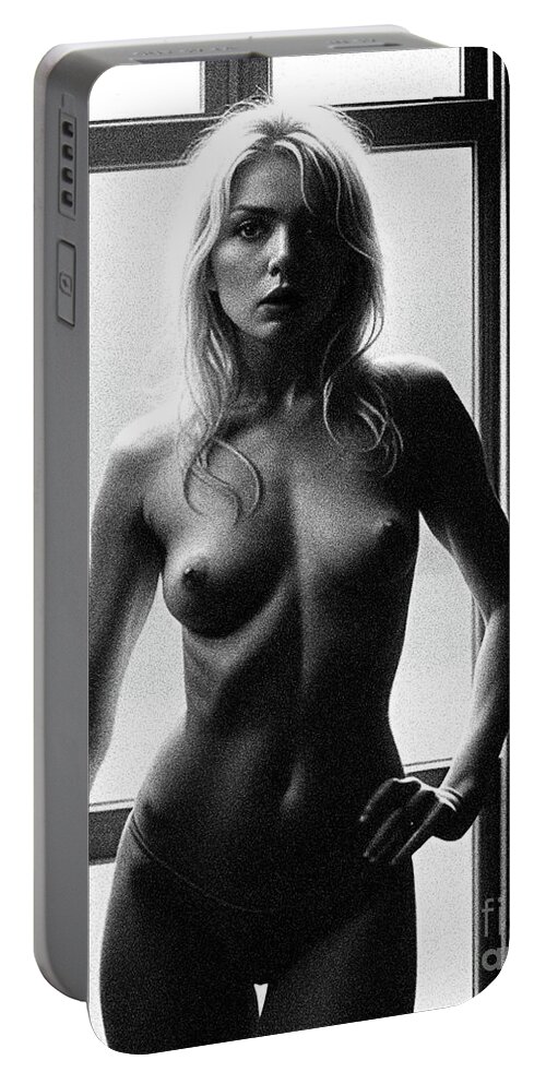 Debbie Portable Battery Charger featuring the digital art Debbie Harry, Music Legend #11 by Esoterica Art Agency