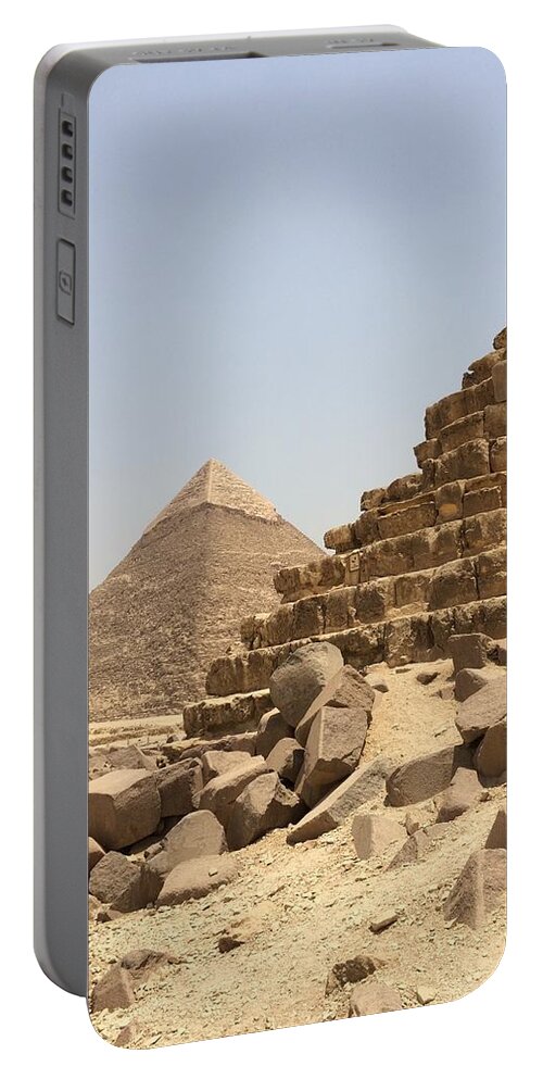 Giza Portable Battery Charger featuring the photograph Great Pyramids #11 by Trevor Grassi
