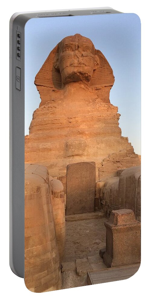 Giza Portable Battery Charger featuring the photograph Great Sphinx #11 by Trevor Grassi