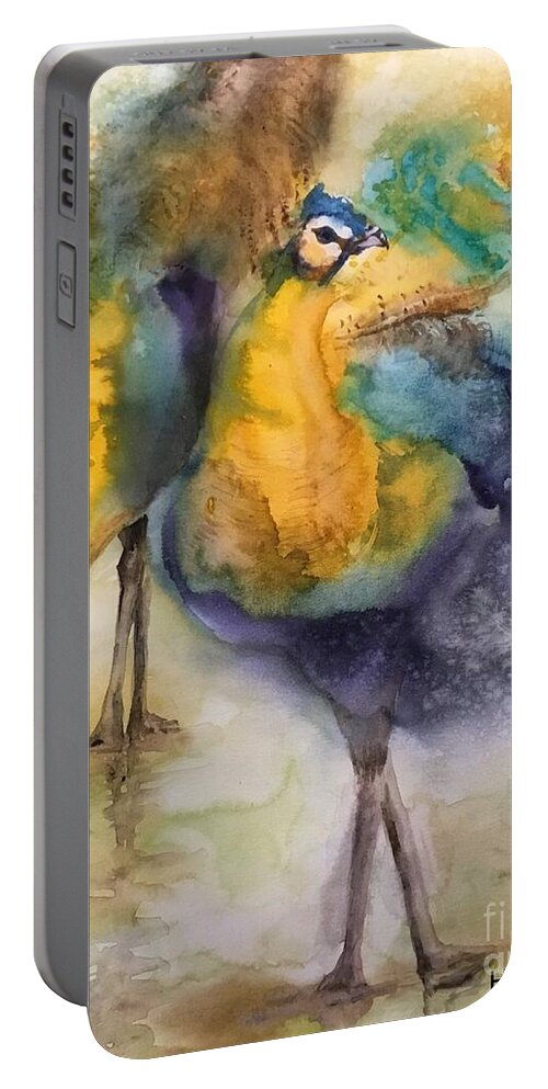 1182021 Portable Battery Charger featuring the painting 1182021 by Han in Huang wong