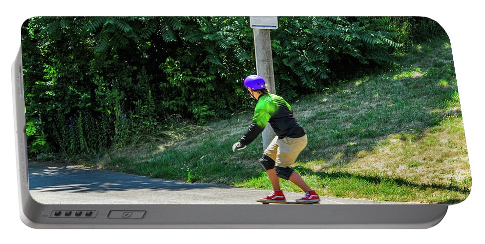 Skater Portable Battery Charger featuring the photograph 119 by Ee Photography