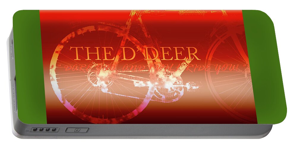  Portable Battery Charger featuring the mixed media D' Deer #5 by Ee Photography