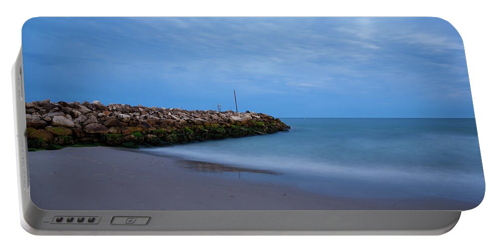 Highcliffe Portable Battery Charger featuring the photograph Highcliffe Beach in Dorset #12 by Ian Middleton