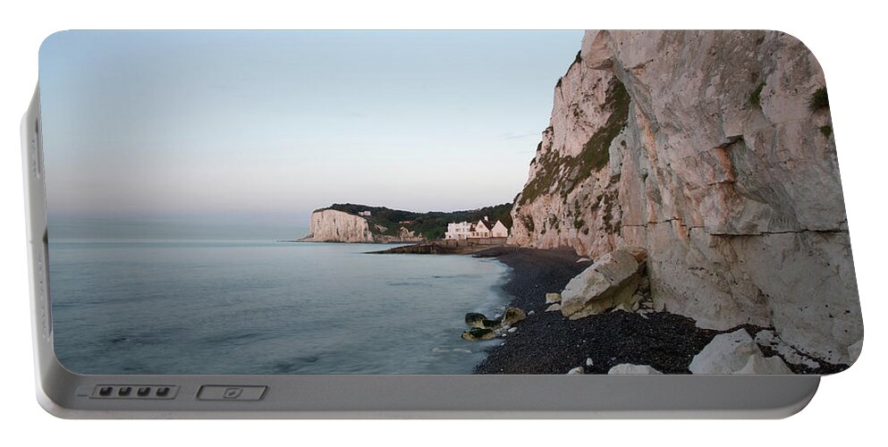 Dover Portable Battery Charger featuring the photograph Morning at the White Cliffs of Dover #12 by Ian Middleton