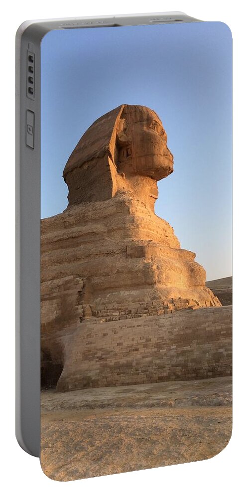 Giza Portable Battery Charger featuring the photograph Great Sphinx #14 by Trevor Grassi
