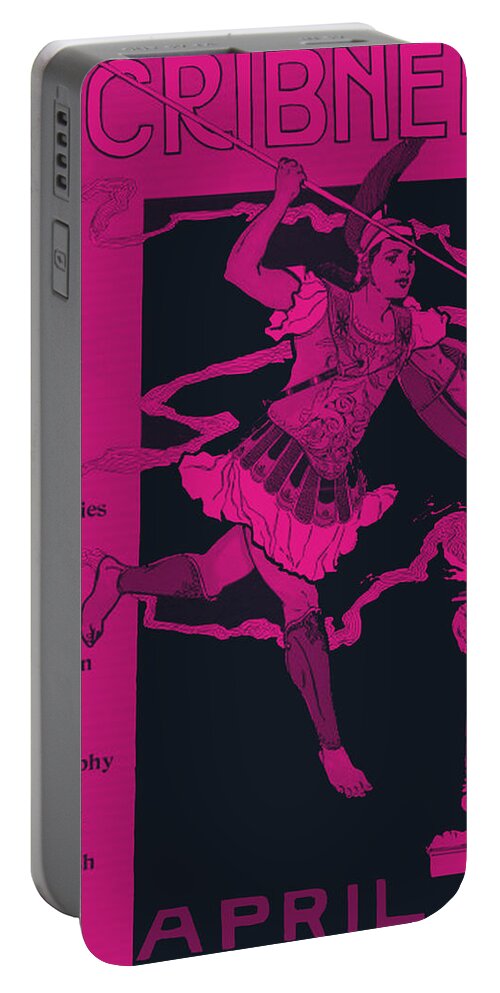 Sport Portable Battery Charger featuring the painting 1896 Athens Olympics Poster, Neon art by MotionAge Designs