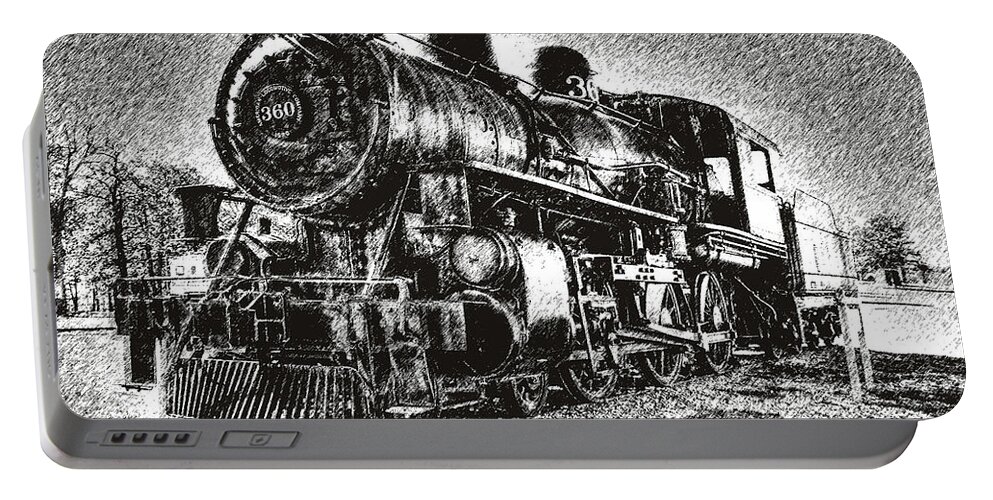 Fine Art Portable Battery Charger featuring the photograph 1920 American Locomotive No. 360 by Robert Harris