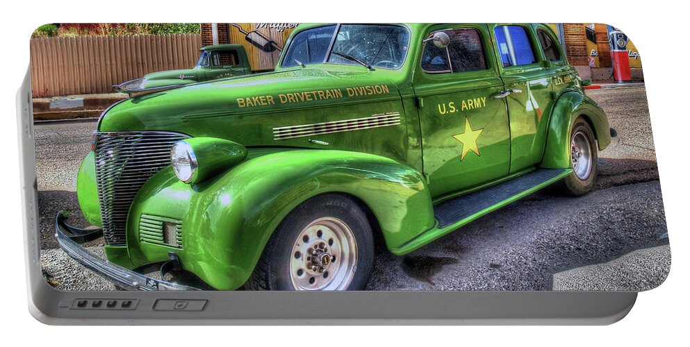 Arizona; Lowell; Classic Car; Automobile; Transportation; Antique; Nostalgia; 1938 Chevrolet; Sedan Portable Battery Charger featuring the photograph 1938 Chevrolet Sedan by Robert Harris