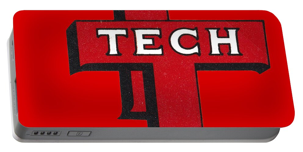Texas Tech Portable Battery Charger featuring the mixed media 1948 Texas Tech by Row One Brand