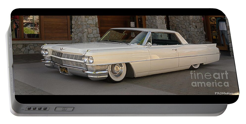 1963 Cadillac Coupe De Ville Portable Battery Charger featuring the photograph 1963 Cadillac Coupe de Ville 2 door with air suspension by PROMedias US