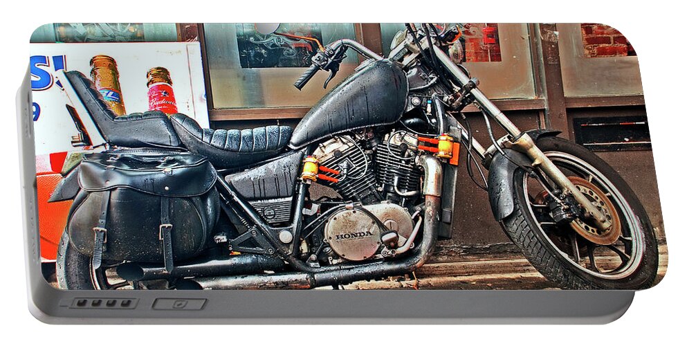 Fine Art Portable Battery Charger featuring the photograph 1983 Honda Shadow Fine Art Print by Greg Sigrist