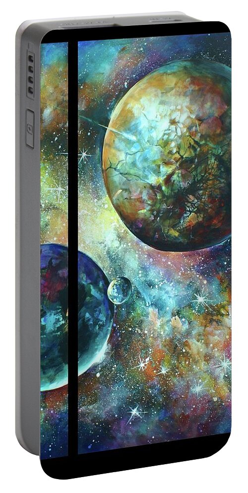  Portable Battery Charger featuring the painting ...a Moment #2 by Michael Lang