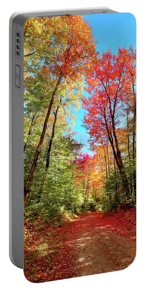 Hdr Portable Battery Charger featuring the photograph Autumn Walk #3 by David Patterson
