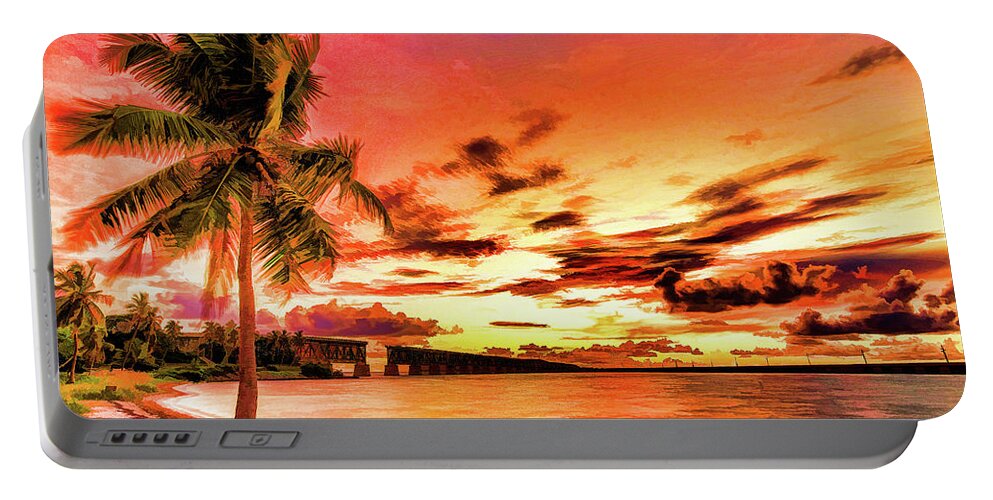 Awesome Portable Battery Charger featuring the photograph Bahia Honda State Park Sunset #2 by Stefan Mazzola