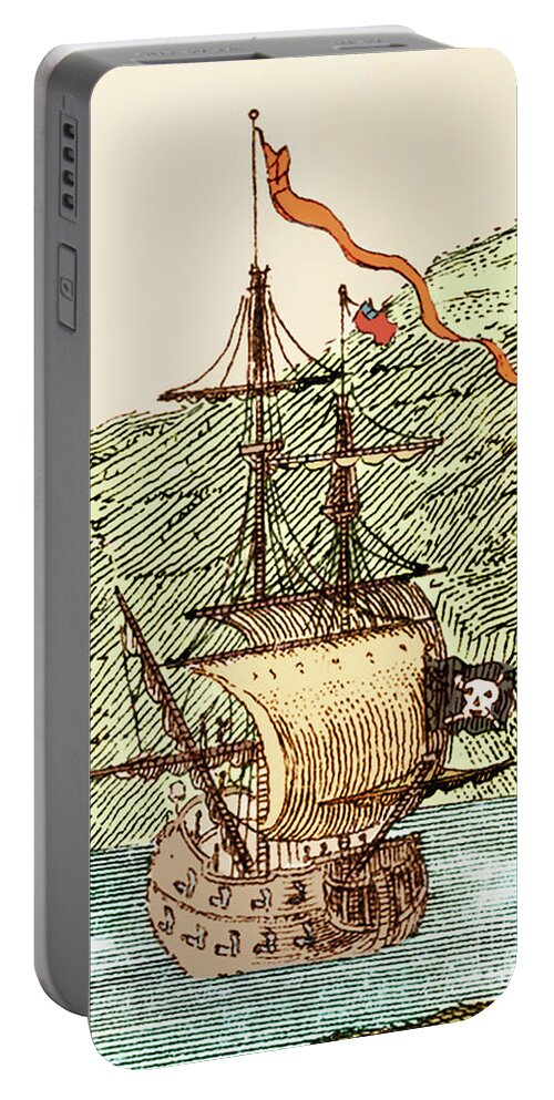 18th Portable Battery Charger featuring the photograph Blackbeard's Pirate Ship, Queen Anne's Revenge #2 by Science Source