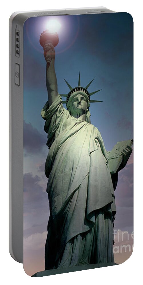 Nag002008c Portable Battery Charger featuring the photograph Liberty #2 by Edmund Nagele FRPS