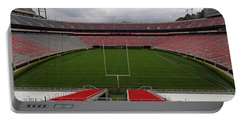 Athens Georgia Portable Battery Charger featuring the photograph Sanford Stadium at the University of Georgia by Eldon McGraw