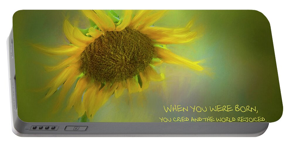 Sunflower Portable Battery Charger featuring the photograph Sunflower #2 by Cathy Kovarik