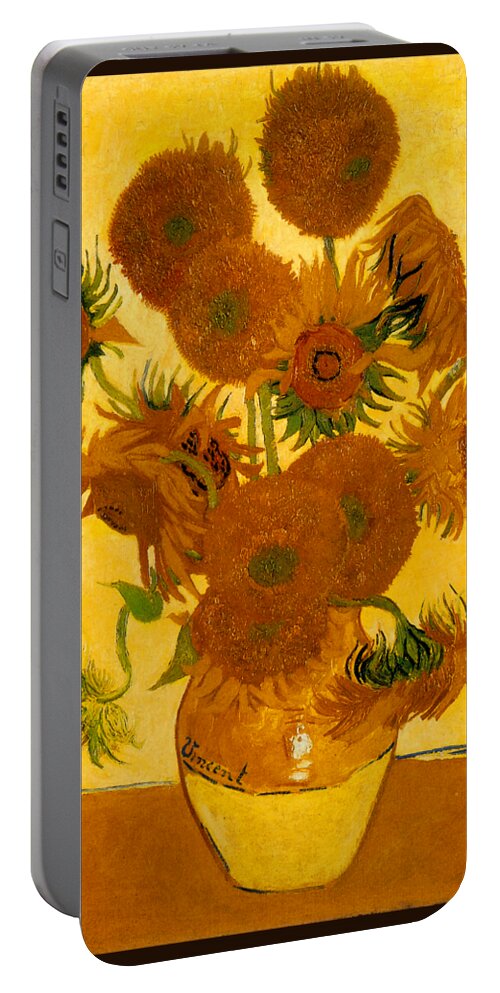 Van Gogh Portable Battery Charger featuring the painting Sunflowers 1888 by Vincent van Gogh