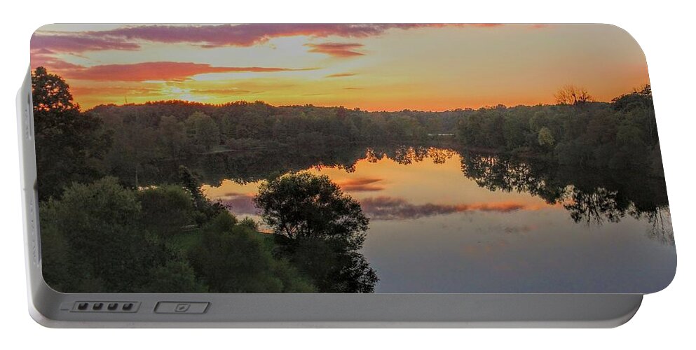  Portable Battery Charger featuring the photograph Tinkers Creek Park Sunset by Brad Nellis