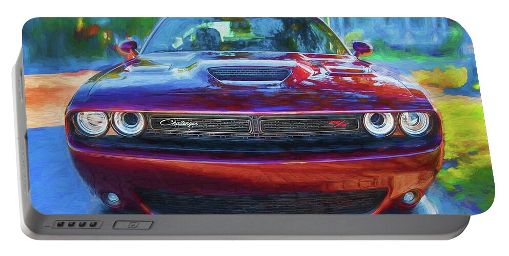 2019 Dodge Challenger R/t Scat Pack 1320 Portable Battery Charger featuring the photograph 2019 Dodge Challenger R/T Scat Pack 1320 X218 by Rich Franco