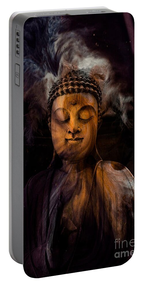 Buddha Portable Battery Charger featuring the digital art 2021 Dawns by Denise Railey