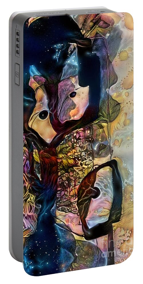 Contemporary Art Portable Battery Charger featuring the digital art 22 by Jeremiah Ray