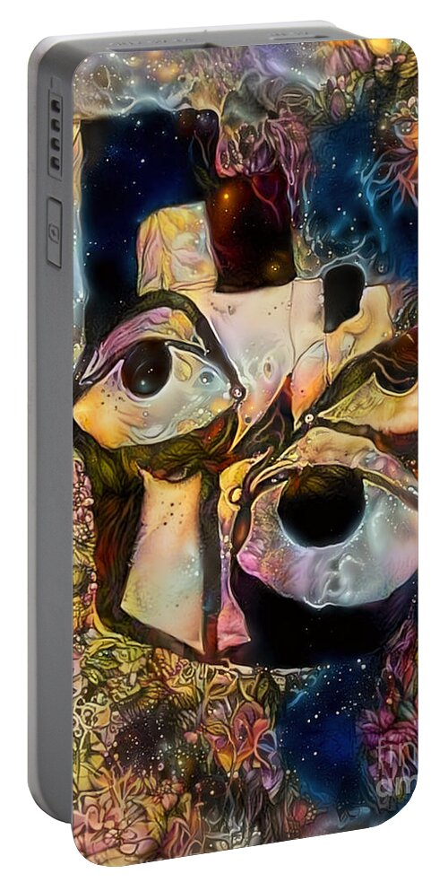 Contemporary Art Portable Battery Charger featuring the digital art 24 by Jeremiah Ray