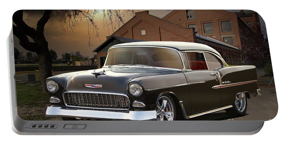 1955 Chevrolet Bel Air Portable Battery Charger featuring the photograph 1955 Chevrolet Bel Air #3 by Dave Koontz