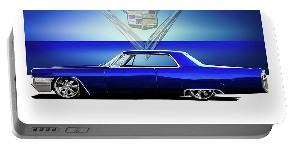 1967 Cadillac Coupe Deville Portable Battery Charger featuring the photograph 1967 Cadillac Custom Coupe DeVille #3 by Dave Koontz