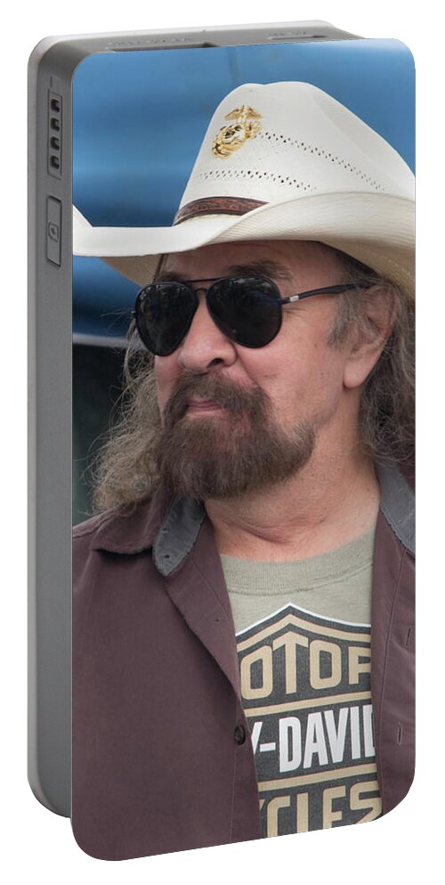 Artimus Pyle Portable Battery Charger featuring the photograph Artimus Pyle #3 by Alan Goldberg