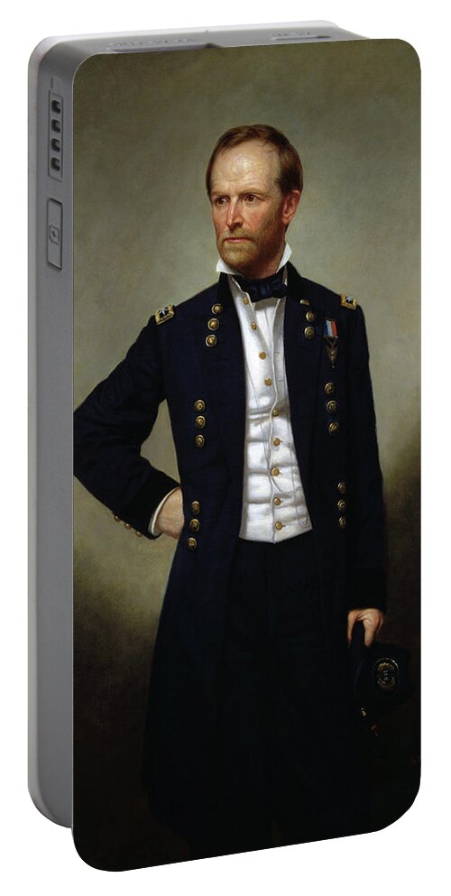 William Sherman Portable Battery Charger featuring the painting General William Tecumseh Sherman #3 by War Is Hell Store