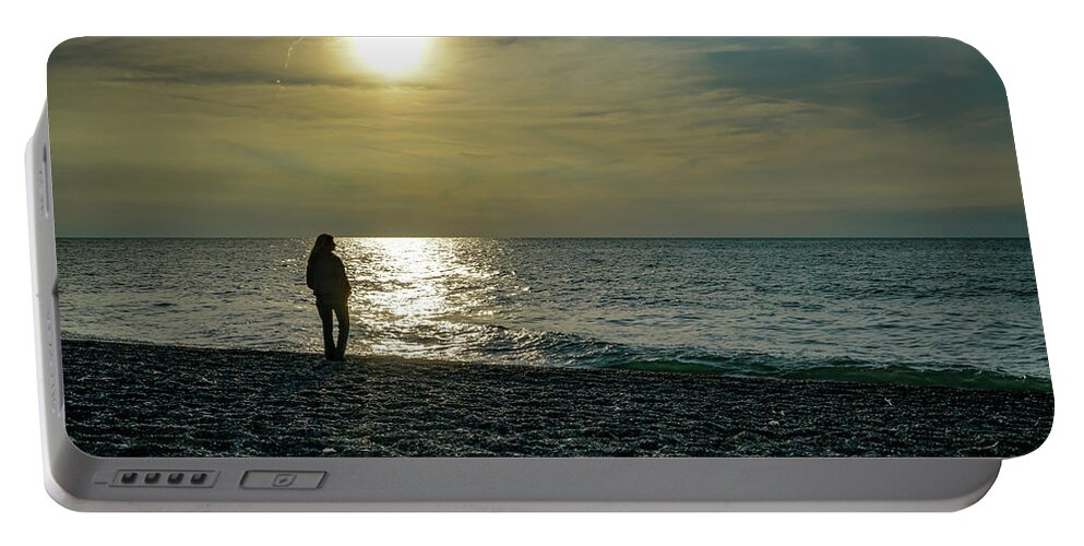 Sea Portable Battery Charger featuring the photograph Great Place to Catch a Sunset #3 by Ric Schafer