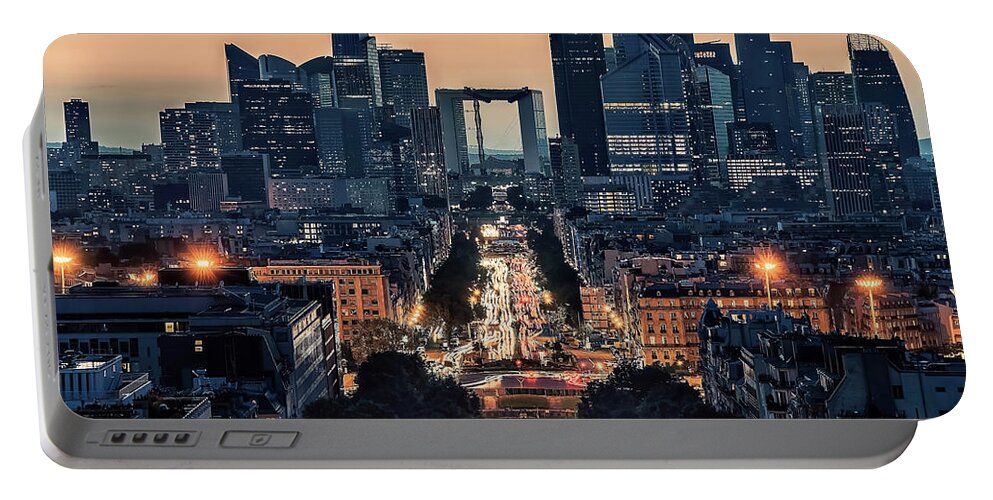 Italy Portable Battery Charger featuring the photograph La Defense #3 by Manjik Pictures