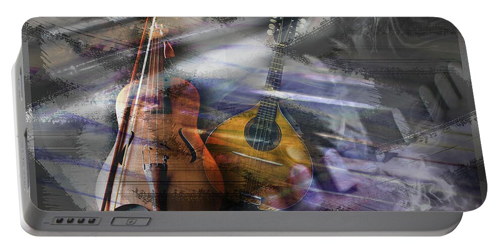 Music Portable Battery Charger featuring the digital art 3 Piece by Deb Nakano