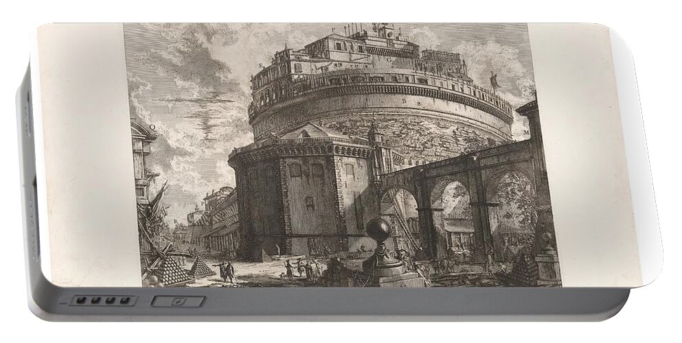  Nature Portable Battery Charger featuring the painting Giovanni Battista Piranesi by MotionAge Designs