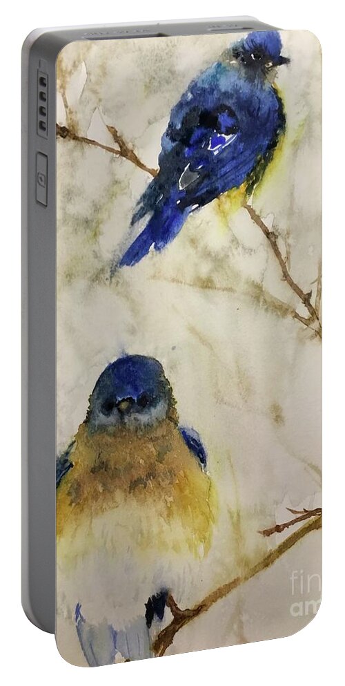 3322020 Portable Battery Charger featuring the painting 3322020 by Han in Huang wong