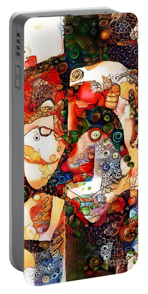 Contemporary Art Portable Battery Charger featuring the digital art 34 by Jeremiah Ray