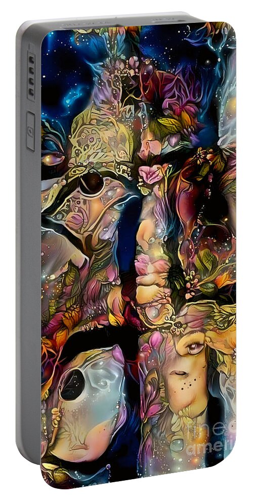 Contemporary Art Portable Battery Charger featuring the digital art 39 by Jeremiah Ray