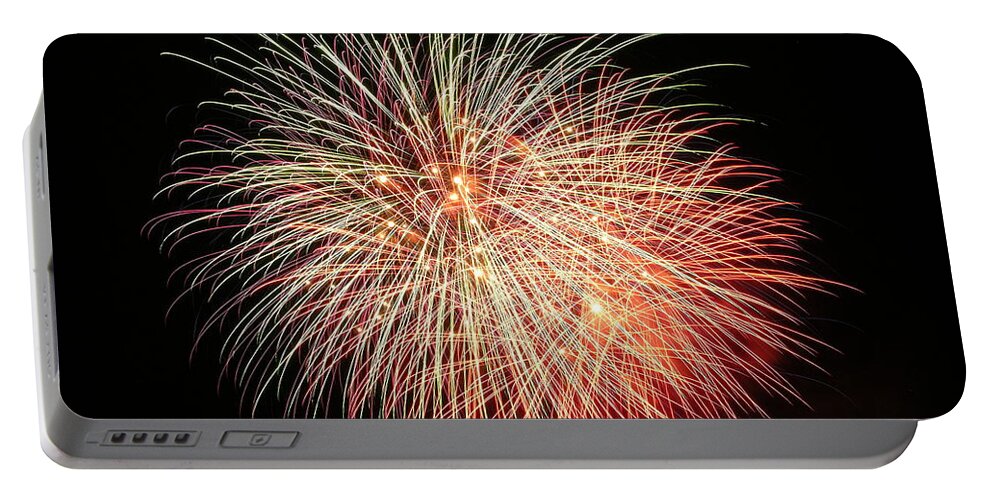 Fireworks Portable Battery Charger featuring the photograph Fireworks #48 by George Pennington