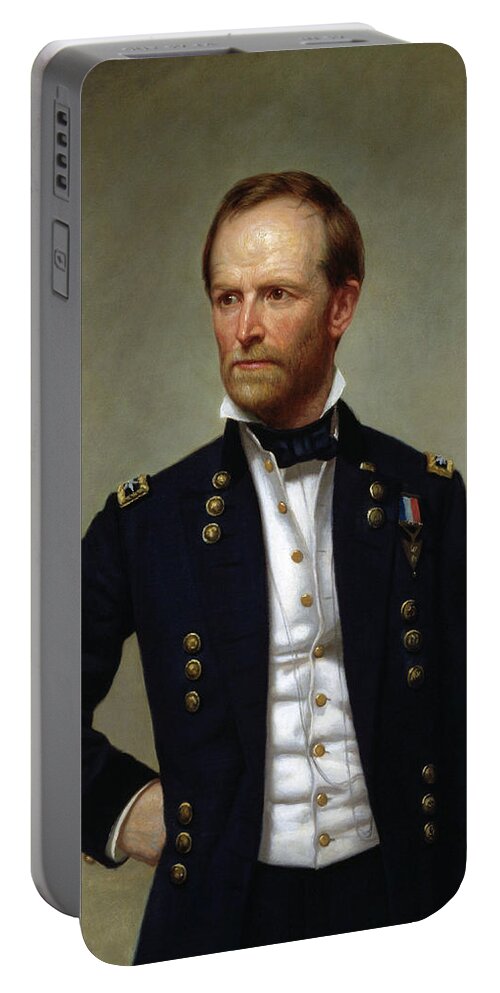 General Sherman Portable Battery Charger featuring the painting General William Tecumseh Sherman by War Is Hell Store